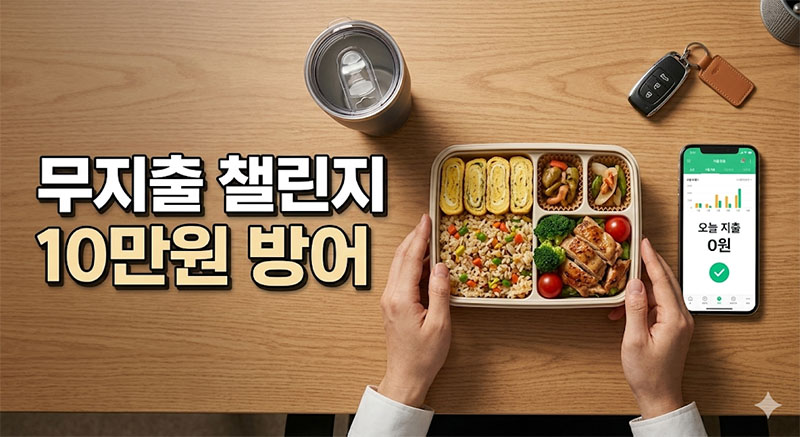 직장인이 일주일 동안 식비와 커피값을 방어하는 무지출 챌린지에 도전하여 10만원을 절약한 성공 찐 후기