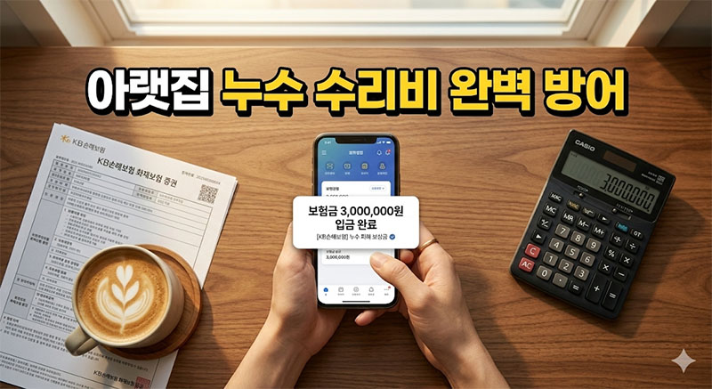 어느 날 갑자기 터진 아랫집 누수 사고. 수백만 원의 수리비 폭탄을 맞을 뻔했지만, 매달 1,000원씩 내고 있던 '가족일상생활배상책임보험(일배책)' 특약 덕분에 내 돈 한 푼 안 들이고 완벽하게 방어해 낸 직장인의 리얼 청구 후기입니다. 누수뿐만 아니라 자녀의 실수, 자전거 사고까지 커버하는 일배책의 사기급 보장 범위와 자기부담금 0원 만드는 부부 중복 가입 꿀팁을 총정리했습니다.