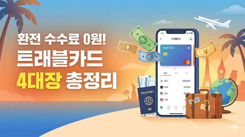 해외여행 트래블카드 비교 추천 및 환전 수수료 절약 방법