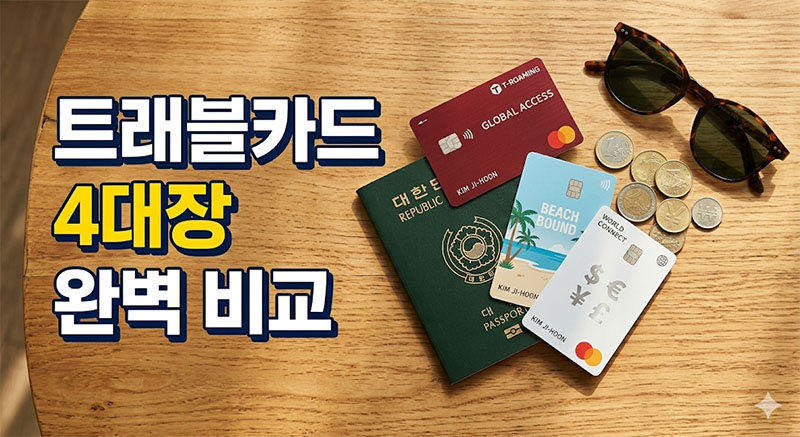 환전 수수료를 0원으로 만들어주는 트래블로그, 트래블월렛, 토스 트래블 카드, 신한 쏠트래블 카드를 완벽하게 비교한 리뷰